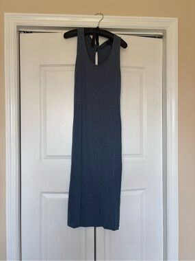 Adrienne Vittadini Sleeveless Navy Maxi Dress